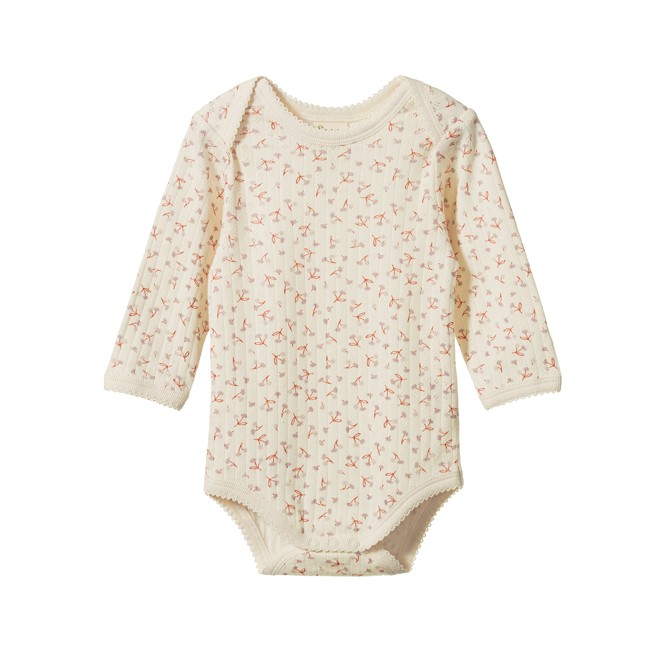 Longsleeve Bodysuit Pointelle - Dandelion Print