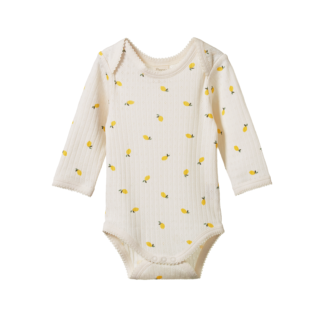 Long Sleeve Bodysuit Pointelle - Lemon Print