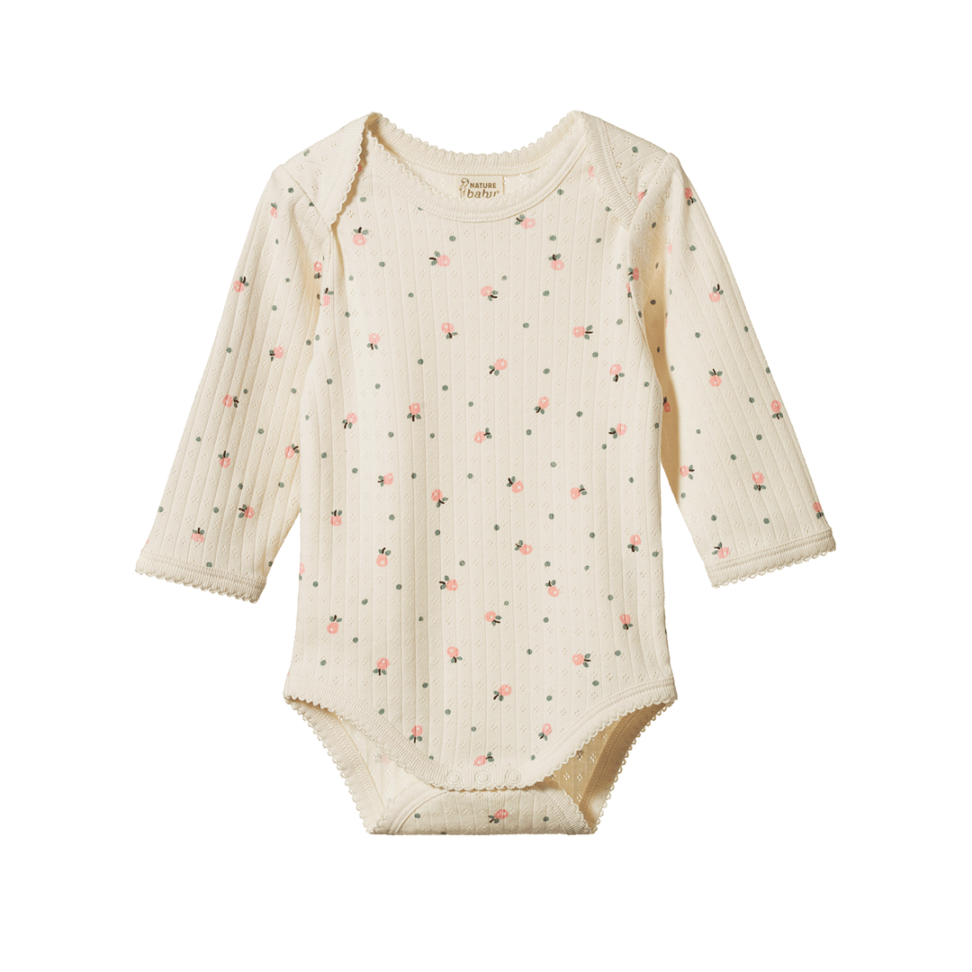 Nature Baby Bodysuit Pointelle - Posey Blossom