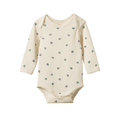 Long Sleeve Bodysuit Pointelle - Winter Berry Print