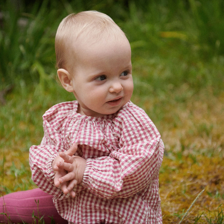 Nature Baby Meadow Bodysuit Gingham - Jam Check