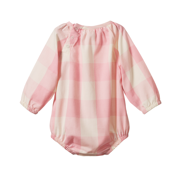Nature Baby Meadow Bodysuit Gingham - Summer Rose Check