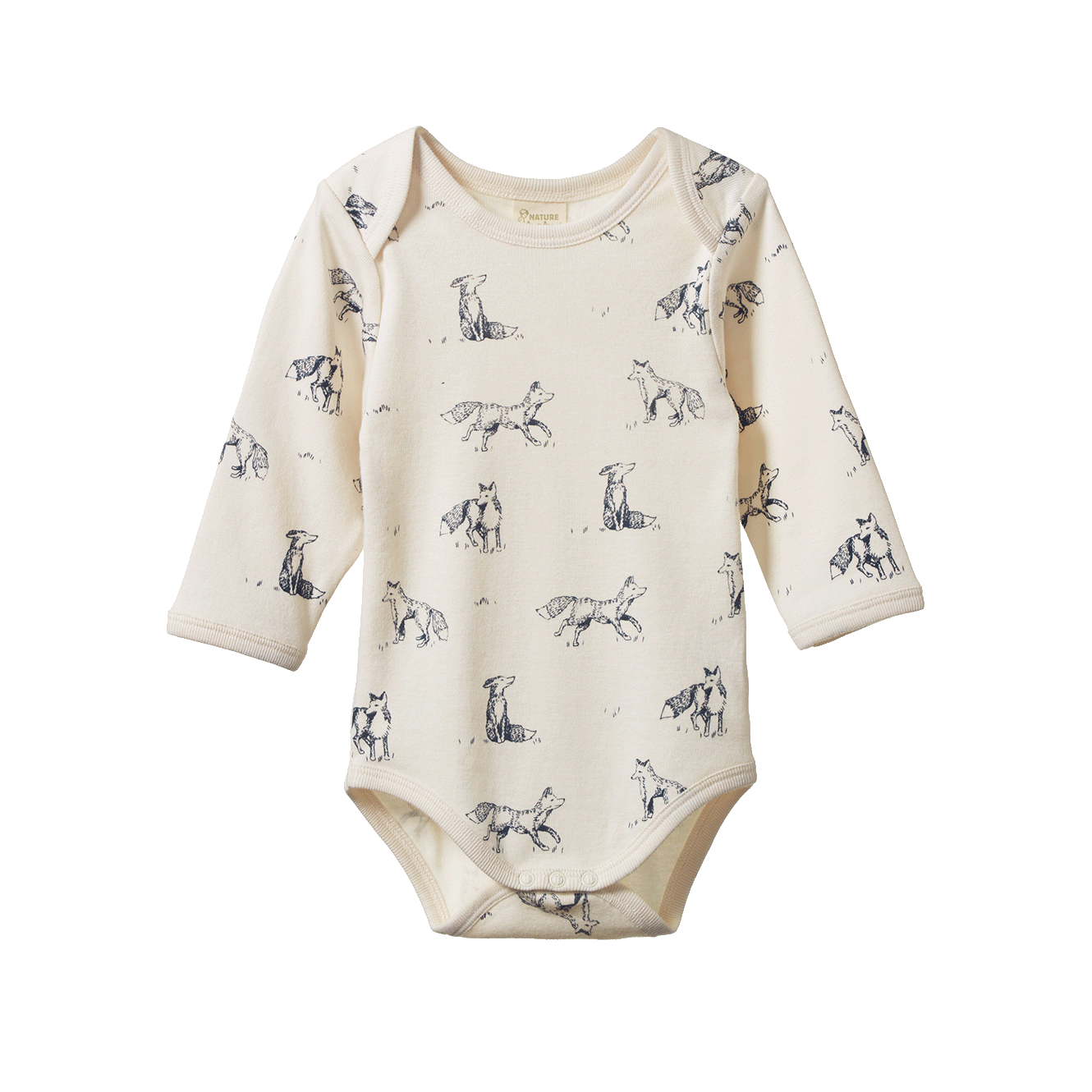 Nature Baby Long Sleeve Bodysuit - Foxy Print