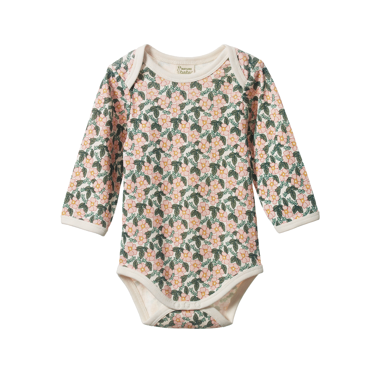 Nature Baby Long Sleeve Bodysuit - Garland Print