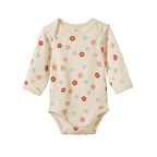 Longsleeve Bodysuit - Petite Flora Stamp Print