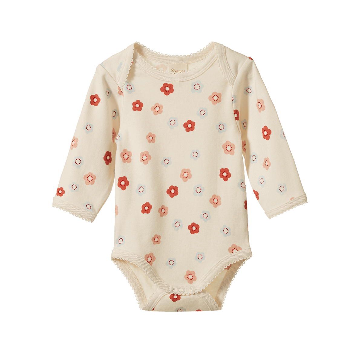 Longsleeve Bodysuit - Petite Flora Stamp Print