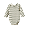 Long Sleeve Bodysuit - Nettle Sailor Stripe