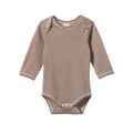 Long Sleeve Bodysuit - Pinecone Stripe