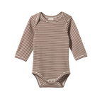 Long Sleeve Bodysuit - Pinecone Stripe