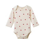 Long Sleeve Bodysuit - Raspberry Print