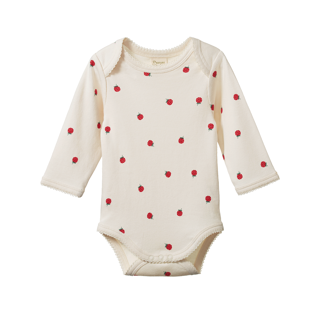 Nature Baby Long Sleeve Bodysuit - Raspberry Print