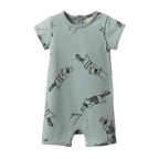 Quincy Romper - Raccoon Rhapsody Print