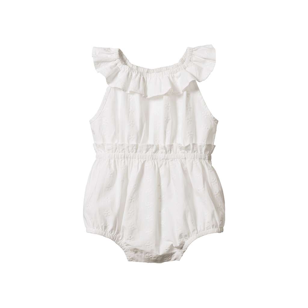 Nature Baby Plum Suit - Ivory Flora