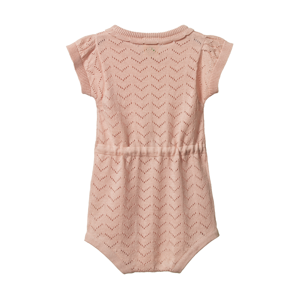 Nature Baby Lottie Suit - Rose Bud Pointelle
