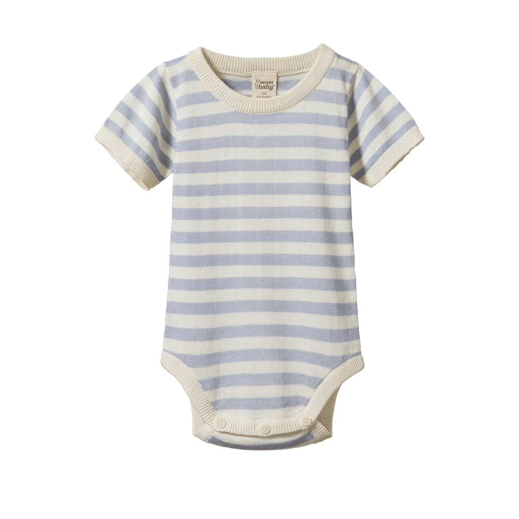 Nature Baby Ren Bodysuit - Zen Blue Sea Stripe