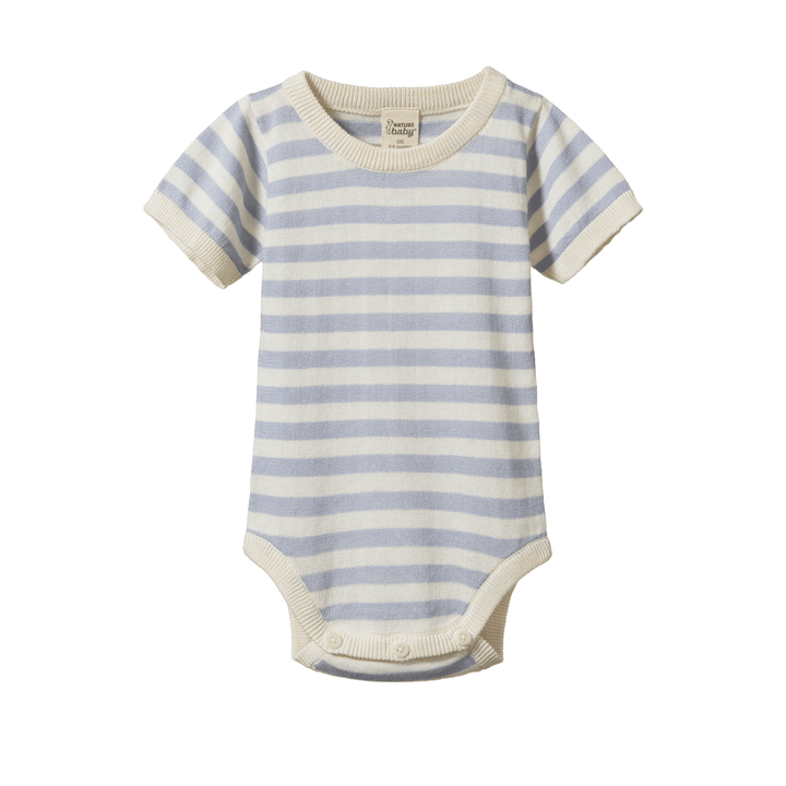 Nature Baby Ren Bodysuit - Zen Blue Sea Stripe
