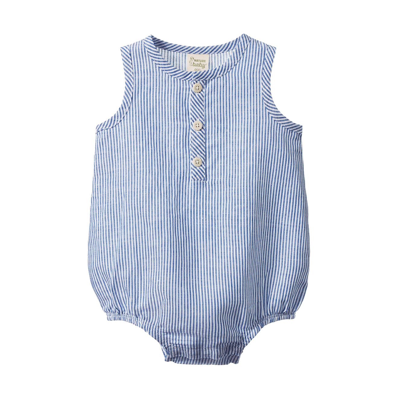 Nature Baby Cedar Suit Linen - Blue Stripe