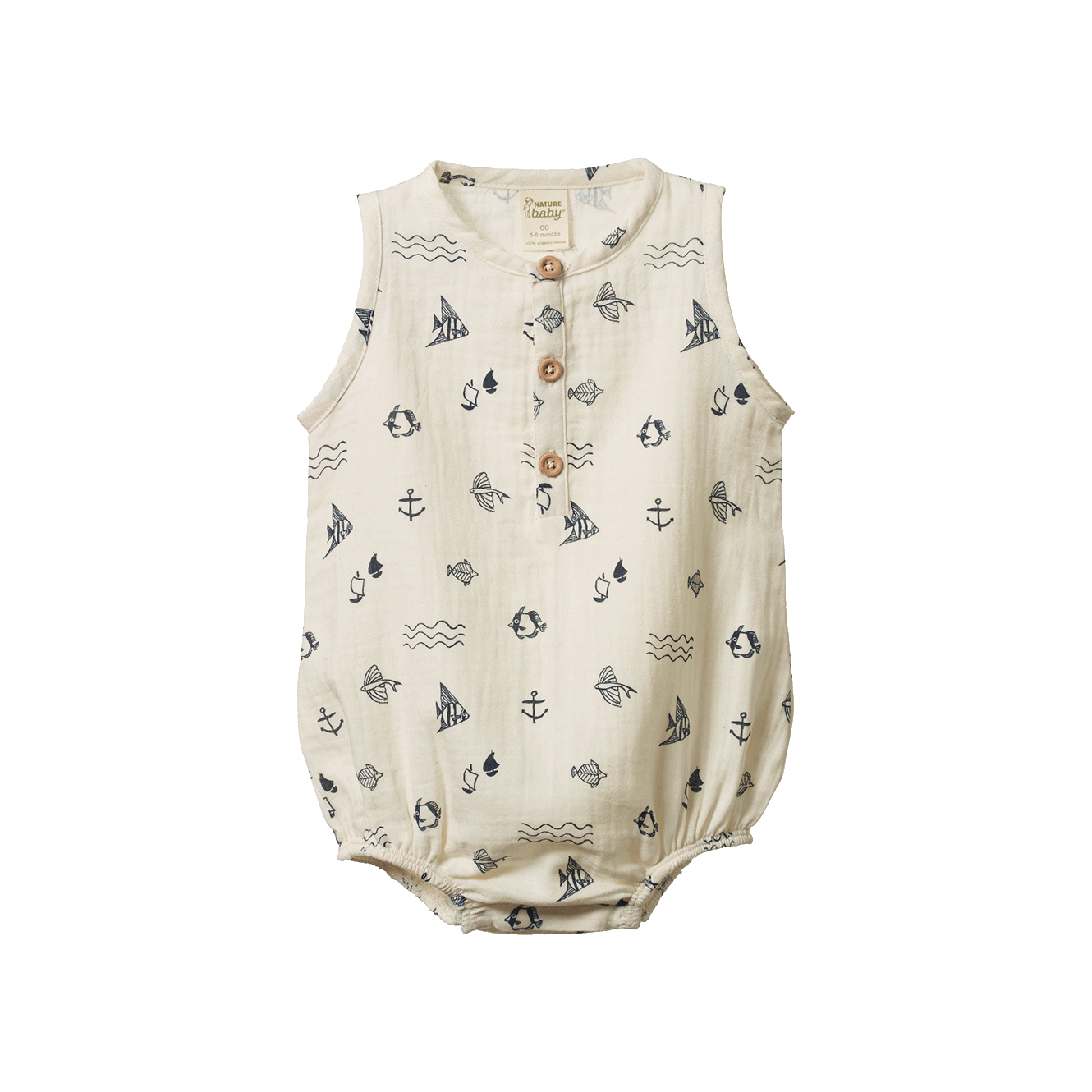 Cedar Suit Muslin - Atlantic Natural Print