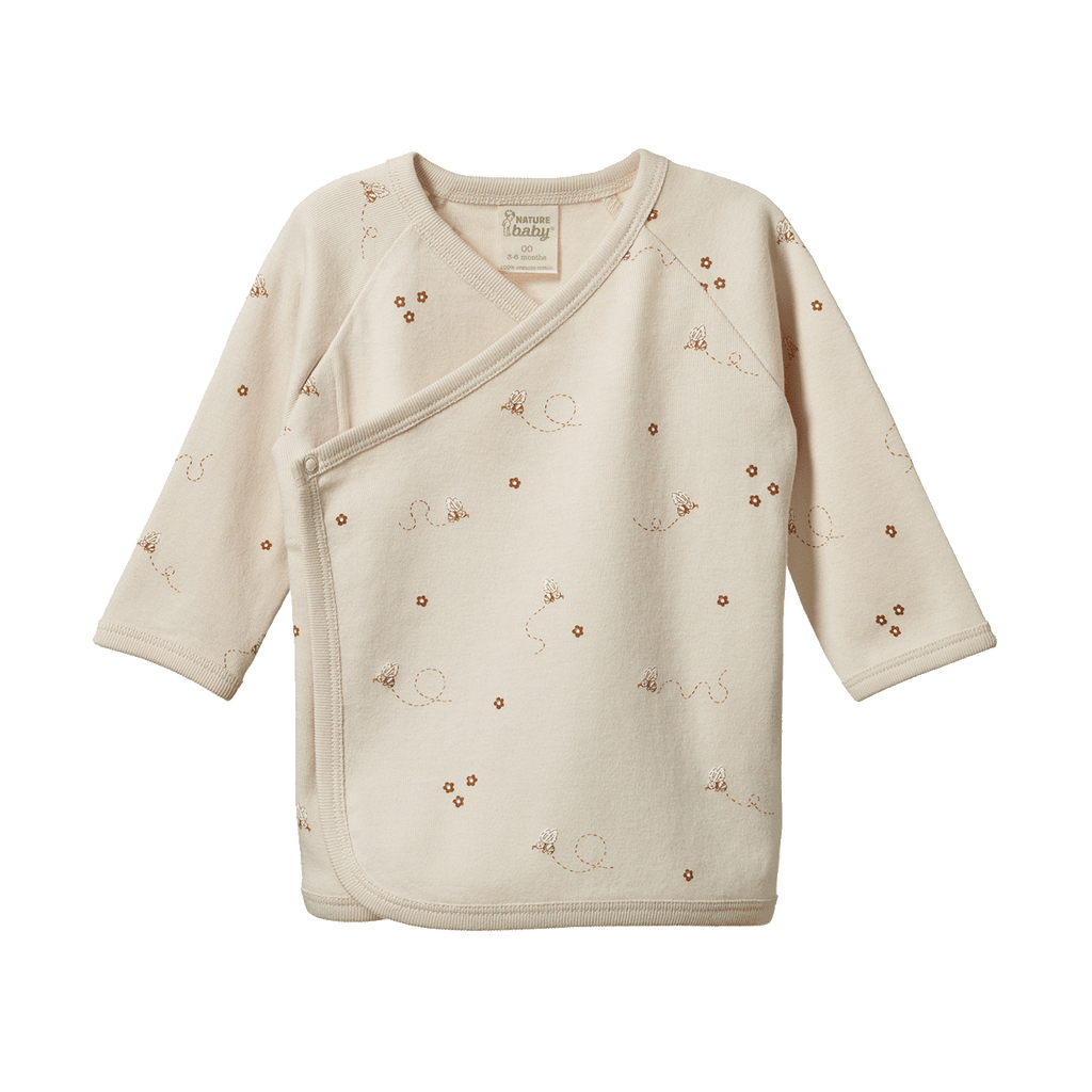 Nature Baby Kimono Jacket - Bumble Bee Print