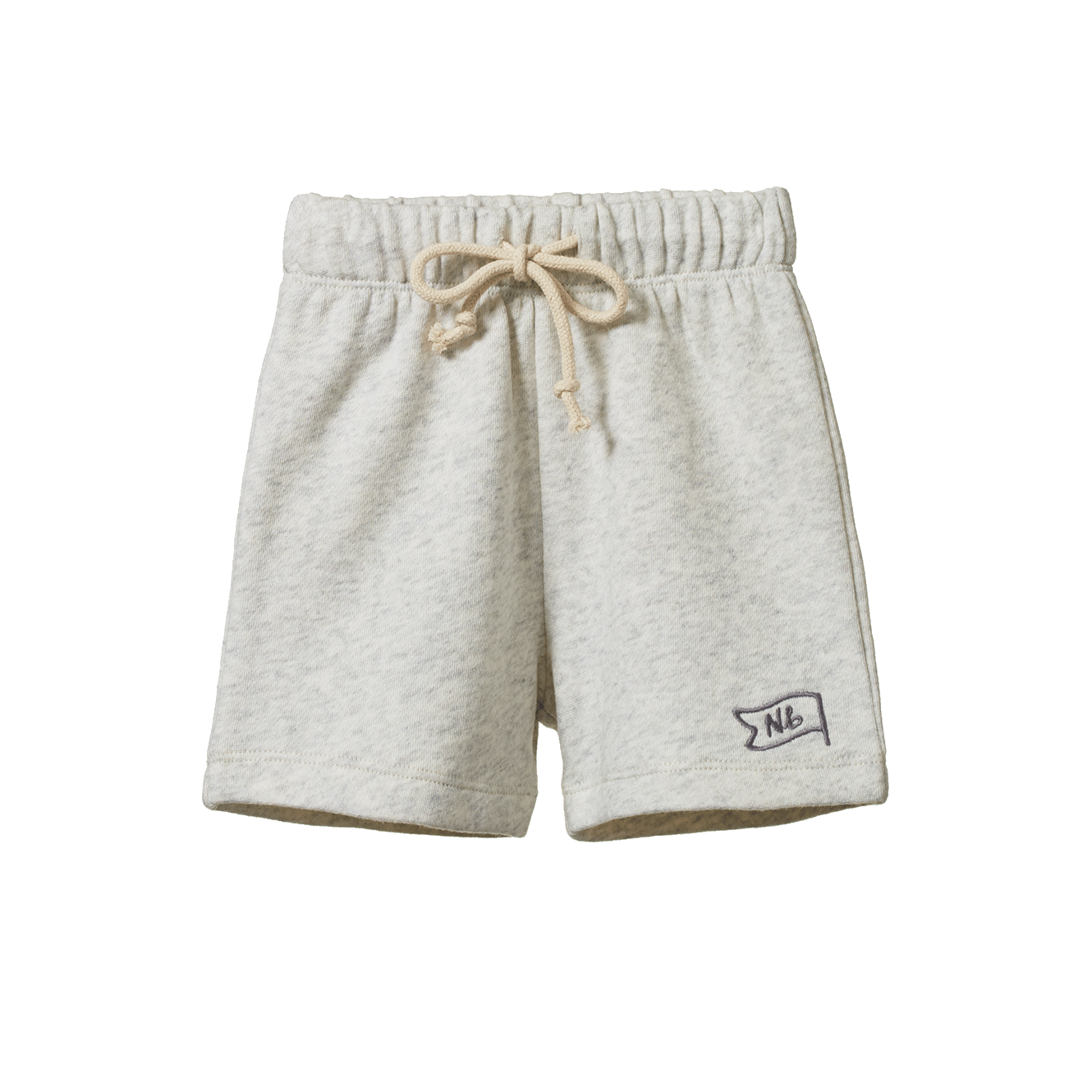 Nature Baby Jimmy Shorts Sweatshirt Knit - Light Grey Marl