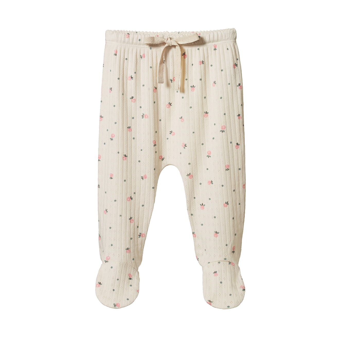 Nature Baby Footed Rompers Pointelle - Posey Blossom