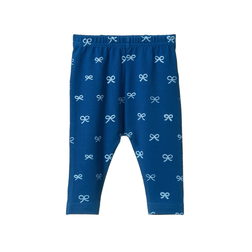 Nature Baby Leggings - Ribbons Blue Print