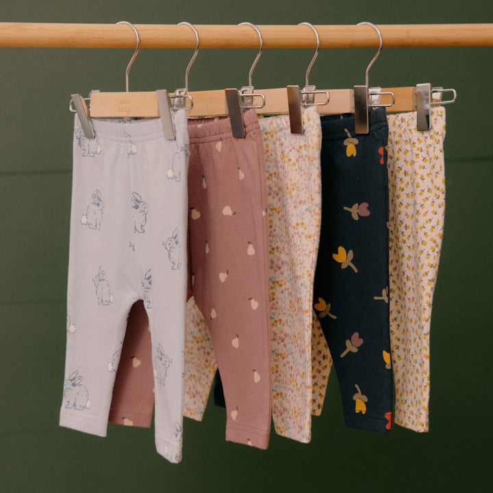 Nature Baby Leggings - Navy Tulip Print