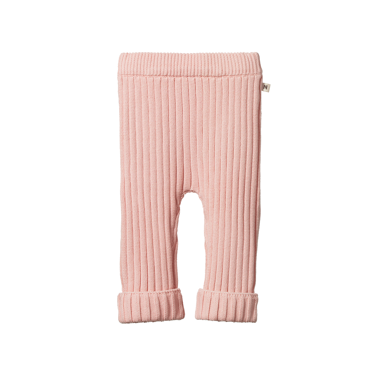 Nature Baby Lou Pants Cotton Knit - Rose Bud