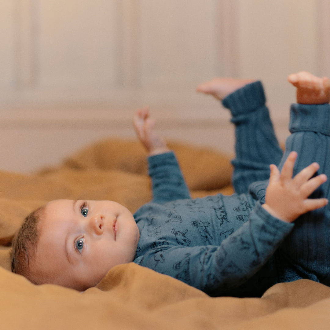 Nature Baby Lou Pants Cotton Knit - Vintage Indigo