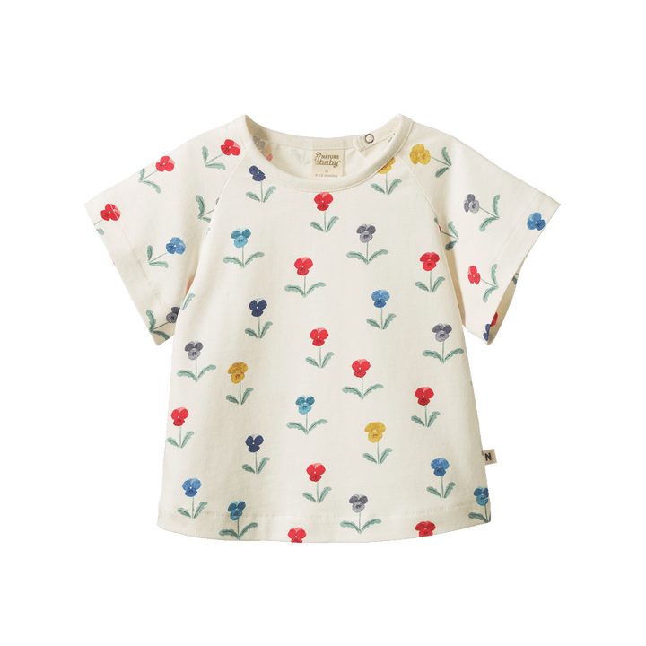 Nature Baby Juniper Tee - Delphine Blooms Print