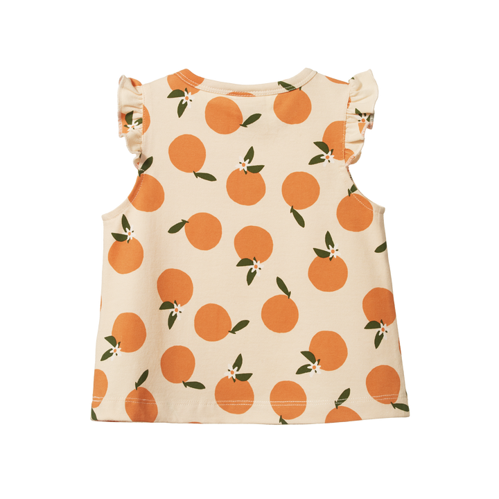 Nature Baby Fleur Tee - Grande Orange Blossom Print