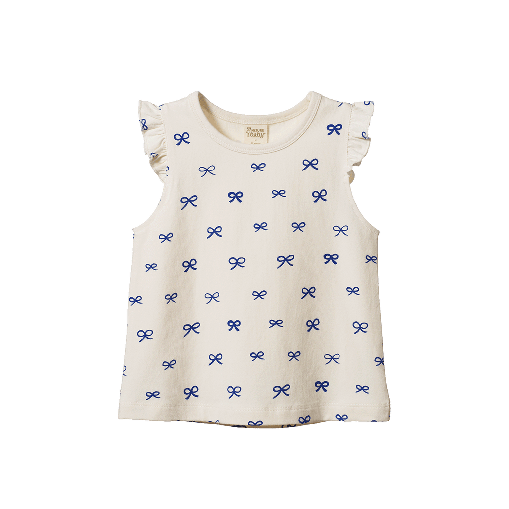 Fleur Tee - Ribbons Print