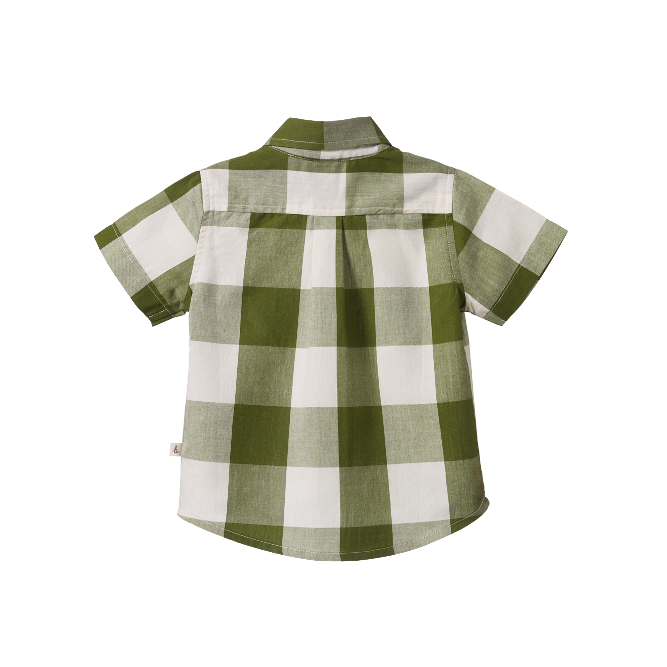 Nature Baby Short Sleeve Ira Button Up - Jungle Check