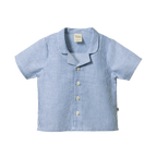 Guthrie Shirt Linen - Blue Stripe