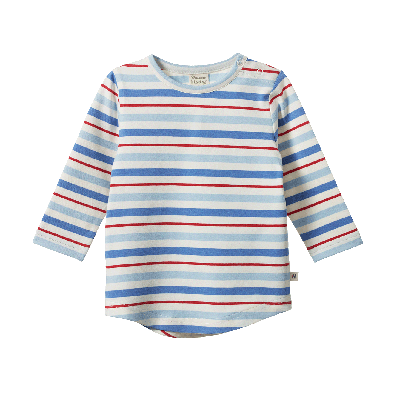 Nature Baby Stretch Jersey Everyday Tee - Surf Stripe