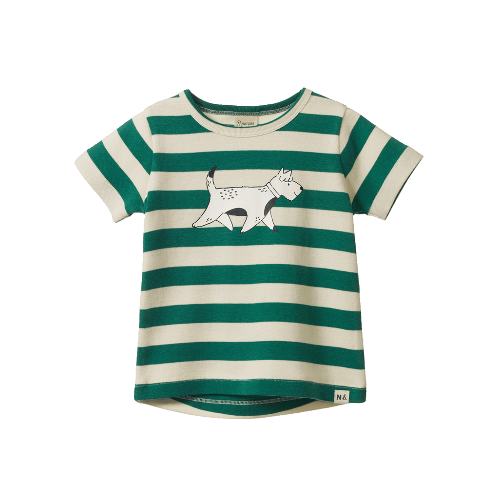 River Tee - Dog Walk Peppermint Print