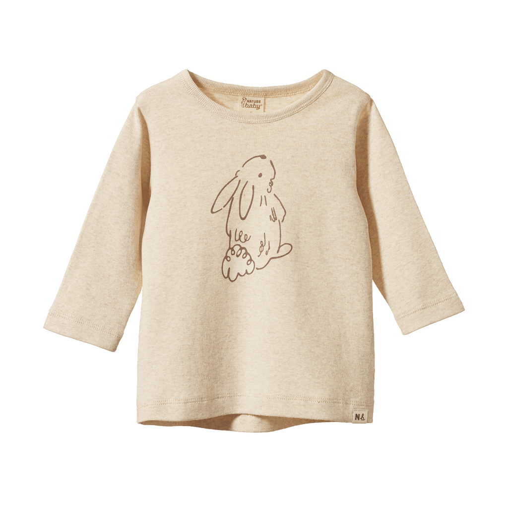 Long Sleeve River Tee - Bramble Bunny Print