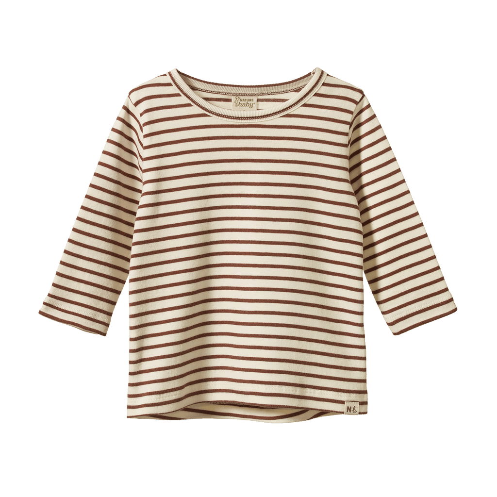 Long Sleeve River Tee - Pinecone Sailor Stripe