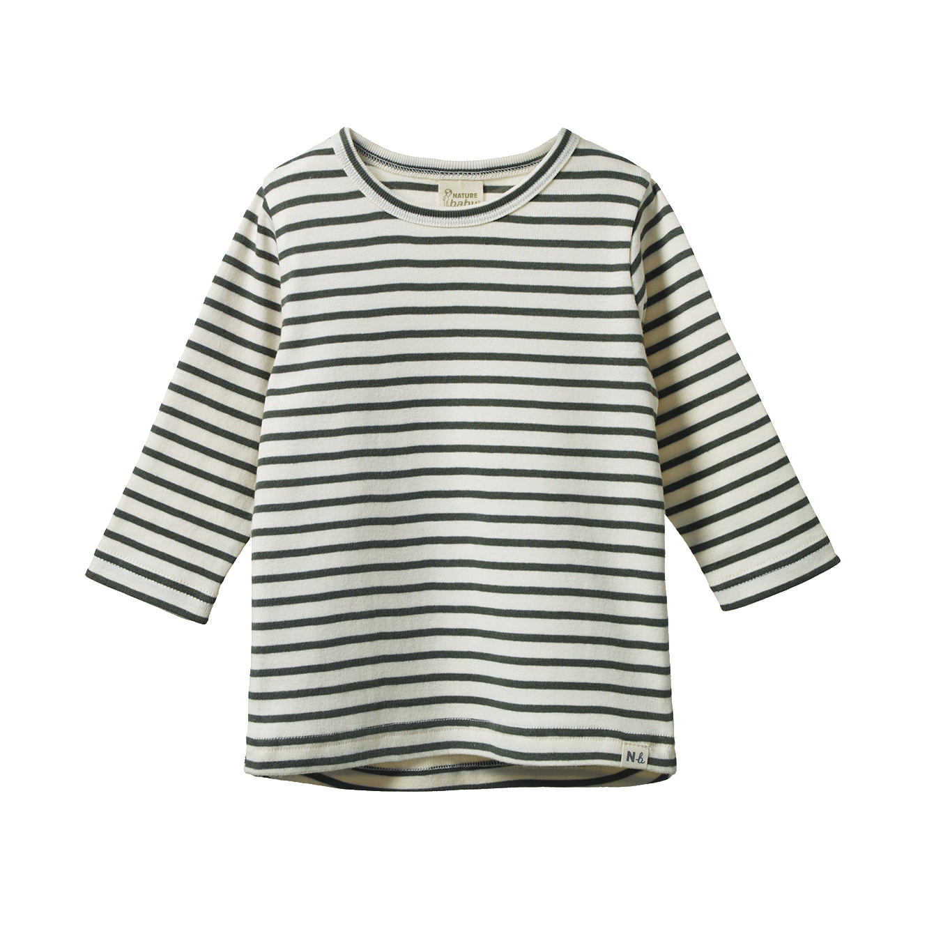 Nature Baby Long Sleeve River Tee - Thyme Sailor Stripe
