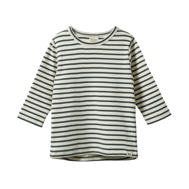 Nature Baby Long Sleeve River Tee - Thyme Sailor Stripe