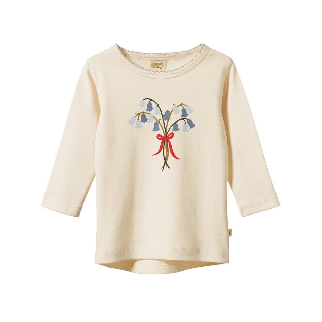 Long Sleeve Cloud Tee - Bluebelle Natural Print