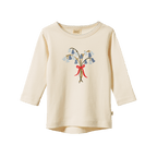 Long Sleeve Cloud Tee - Bluebelle Natural Print