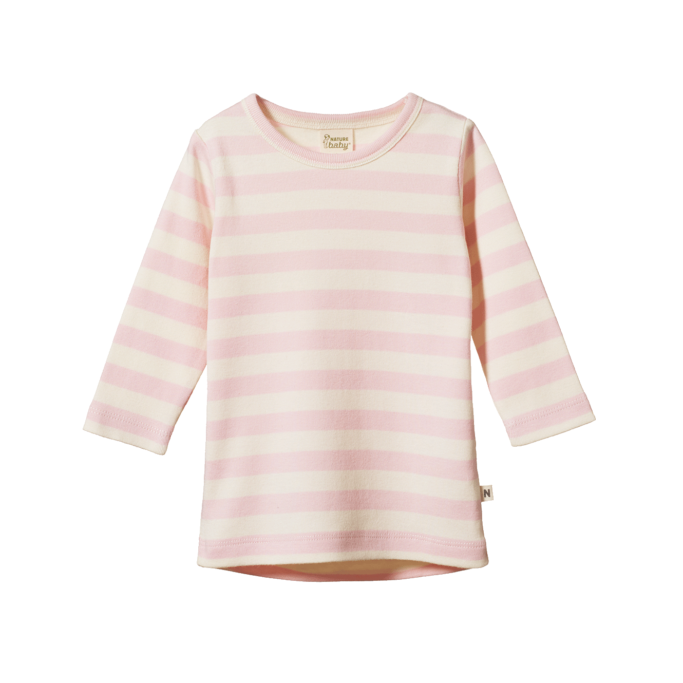 Nature Baby Long Sleeve Cloud Tee - Cotton Candy Stripe