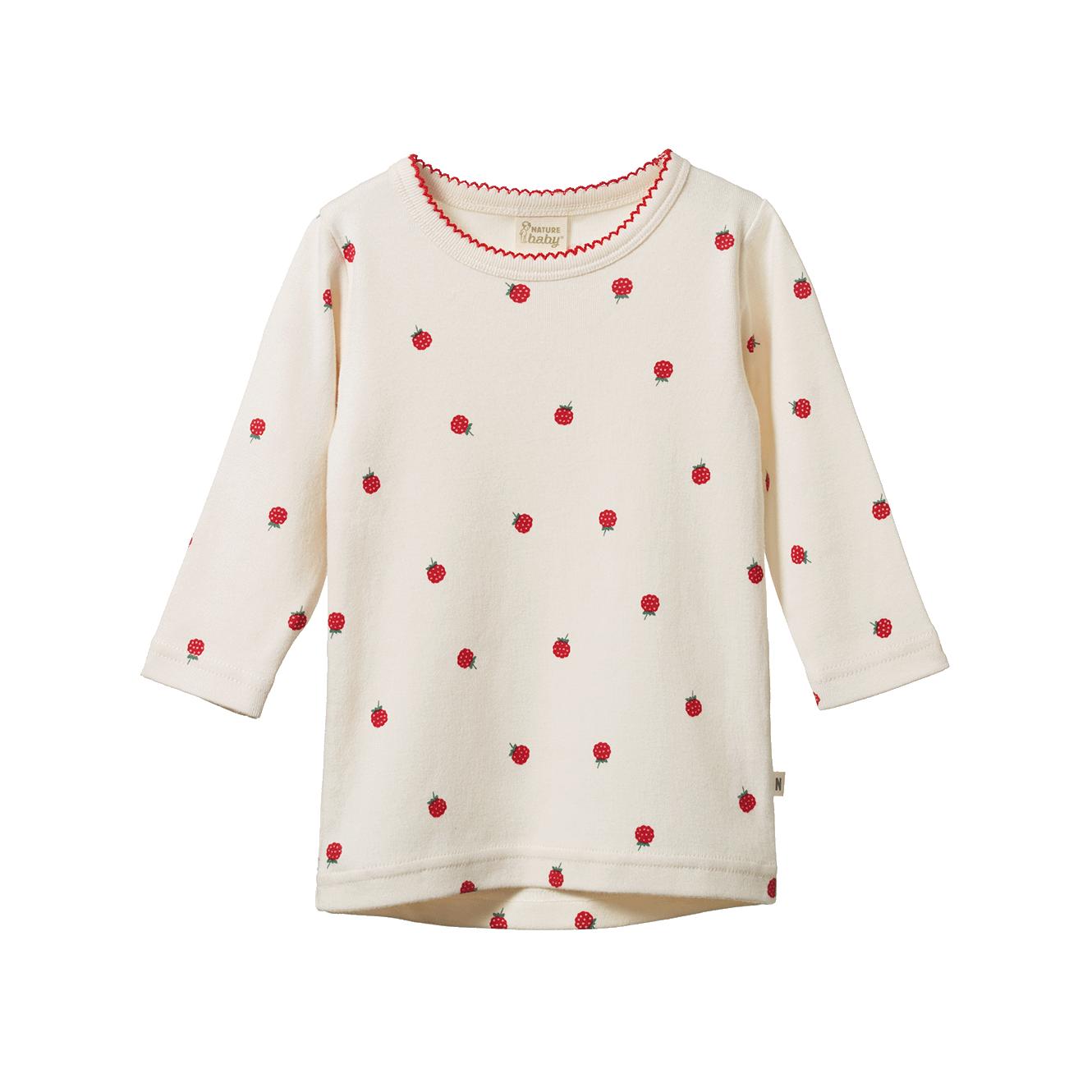 Nature Baby Long Sleeve Cloud Tee - Raspberry Print