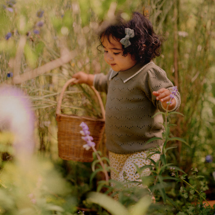 Nature Baby Long Sleeve Maeve Polo - Hedge Green