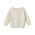 Piper Cardigan - Natural Pointelle