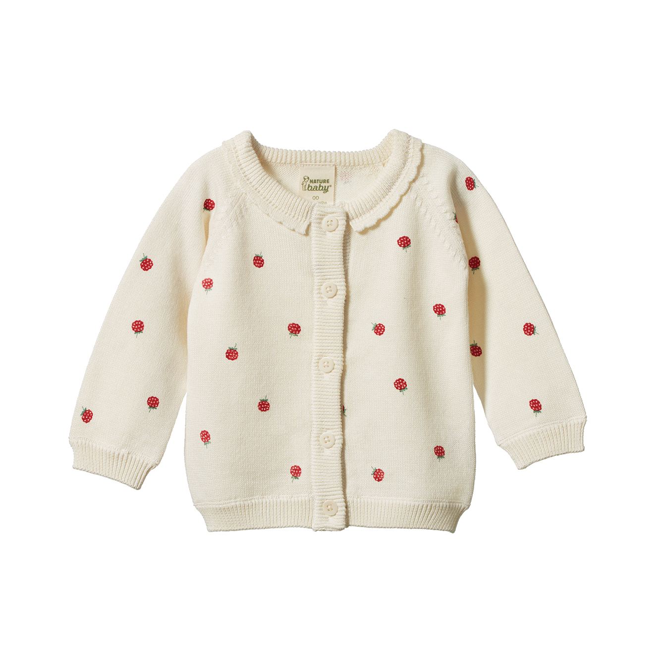 Nature Baby Piper Cardigan - Raspberry Print