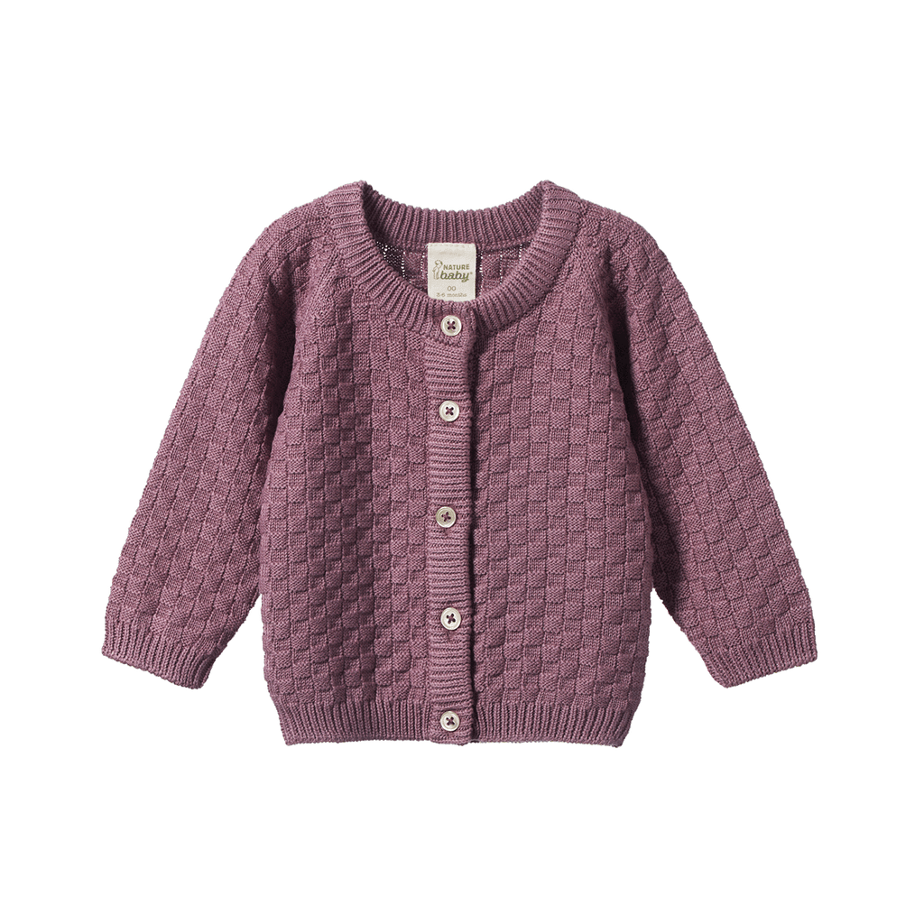 Nature Baby Piper Cardigan - Twilight Basket Knit