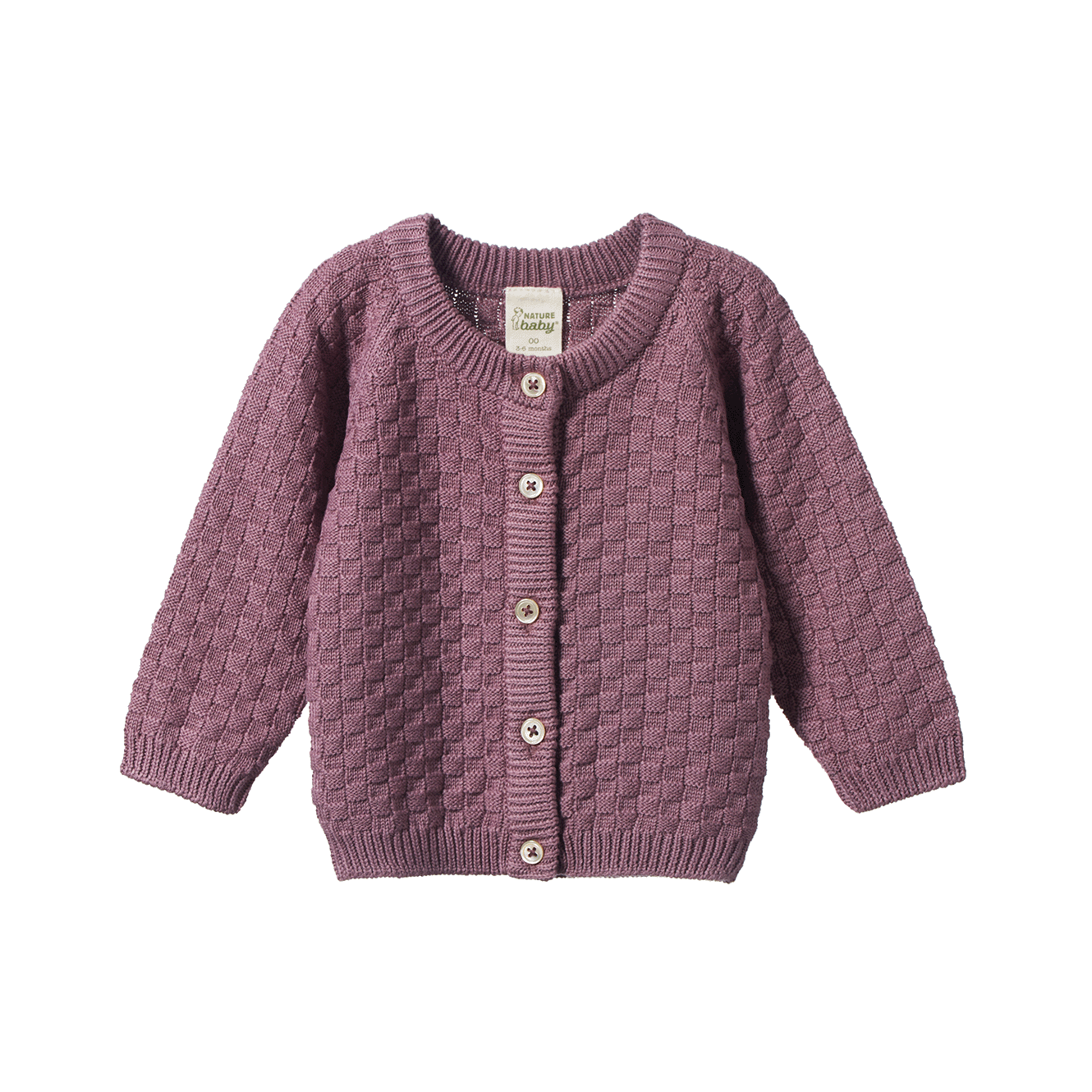 Nature Baby Piper Cardigan - Twilight Basket Knit