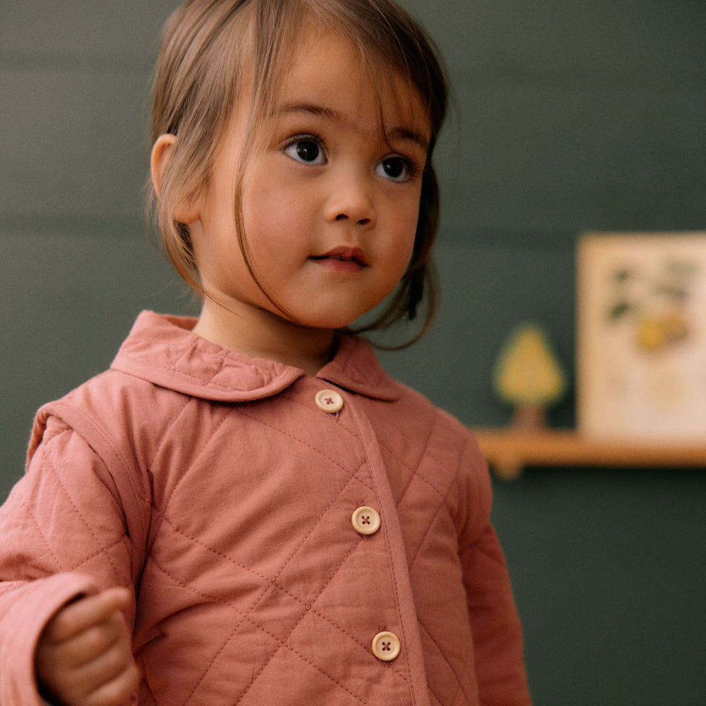 Marlo Quilted Coat - Carnation